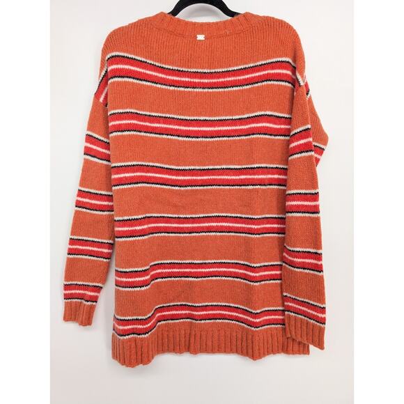 NWT For Love & Lemons Charlie Sweater Dress Sz S Orange Striped Oversize #2A433 - Picture 4 of 8